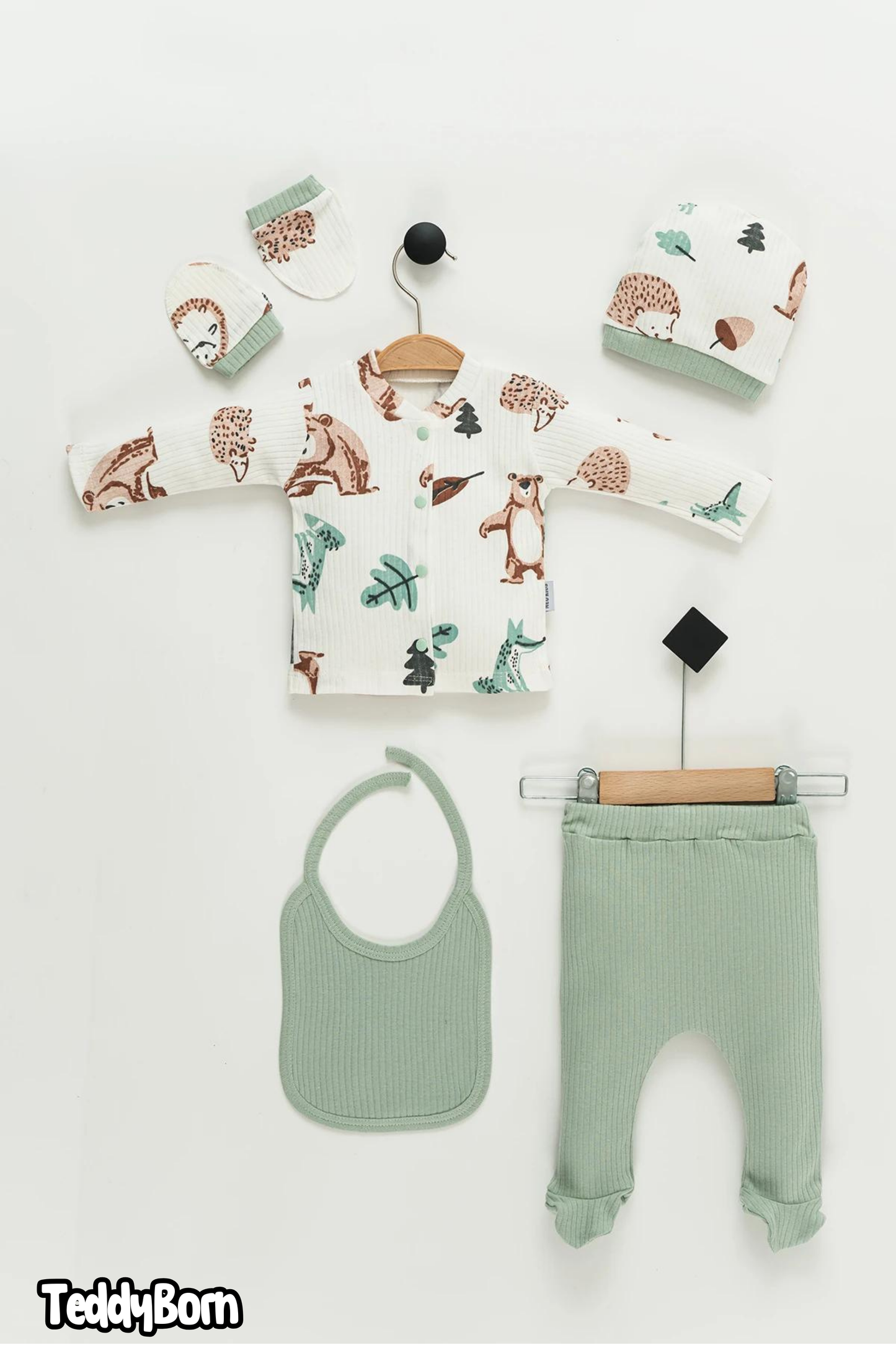 NewBorn 0-3 Months 5-Piece Forest Friends Set x Neukids