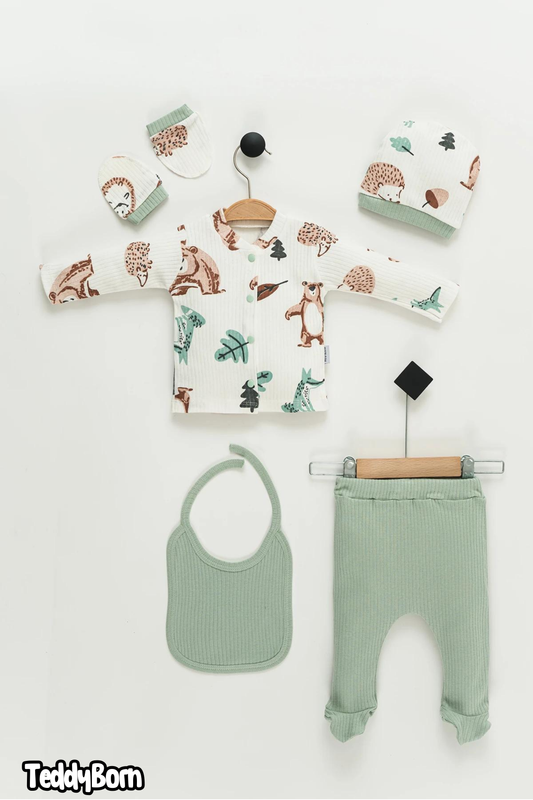 NewBorn 0-3 Months 5-Piece Forest Friends Set x Neukids